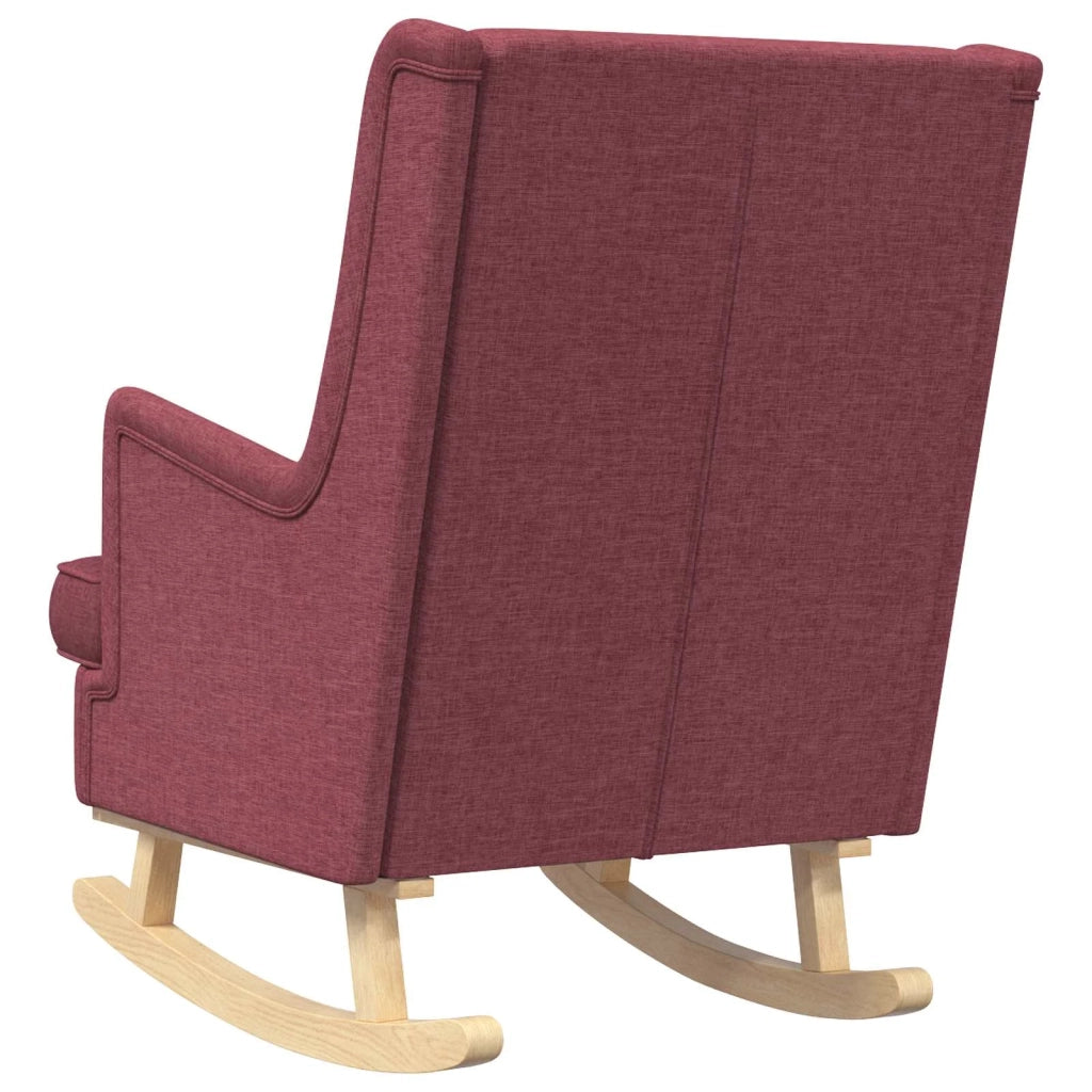 Sedia a dondolo Rosso Vino 62 x 80 x 85 cm Tessuto