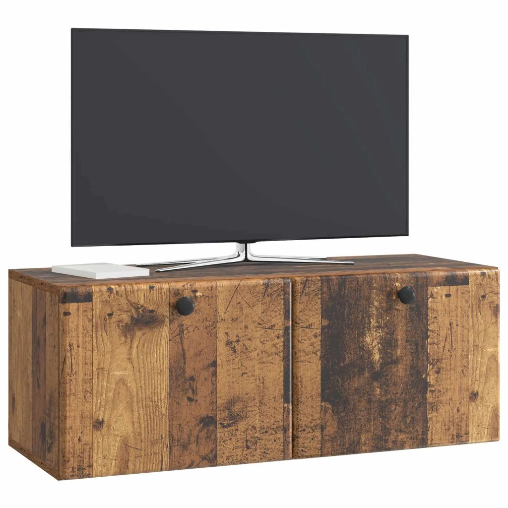 Mobile Porta TV da Muro 78,5 x 31 x 30 cm Legno antico
