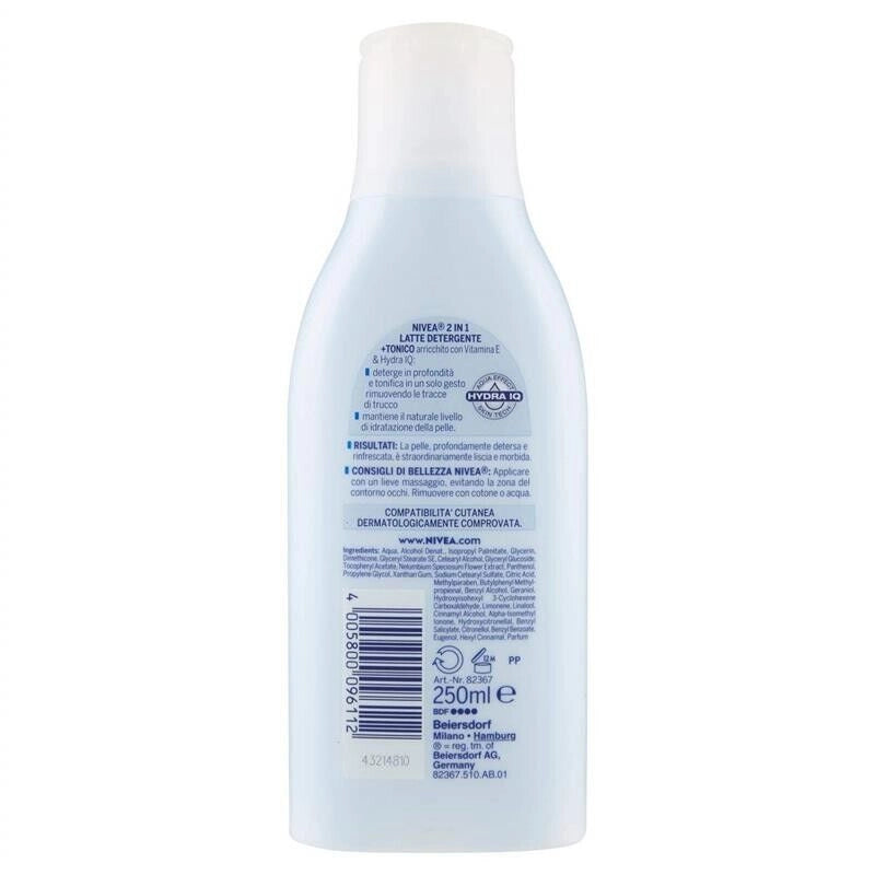 NIVEA LATTE & TONICO 2IN1 200 ML PER TUTTI I TIPI DI PELLE