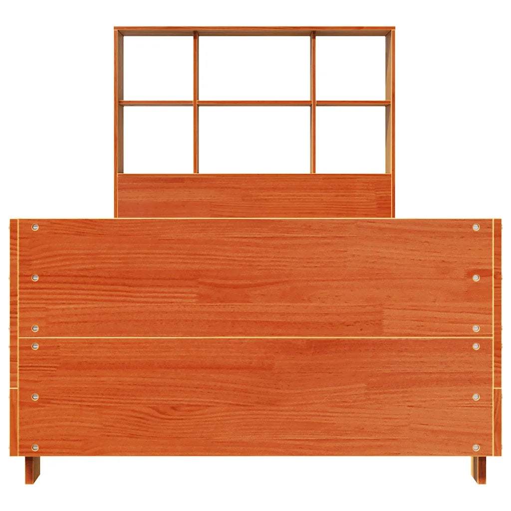 Giroletto senza Materasso Marrone Cera 100x200 cm Legno di Pino