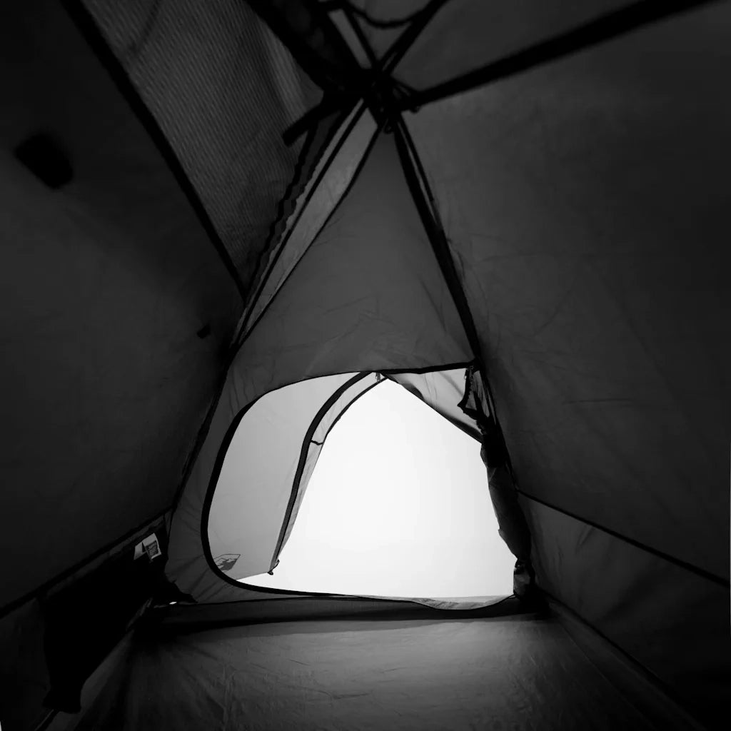 Tenda Campeggio a Cupola 3 Persone Bianca Tessuto Impermeabile 94334