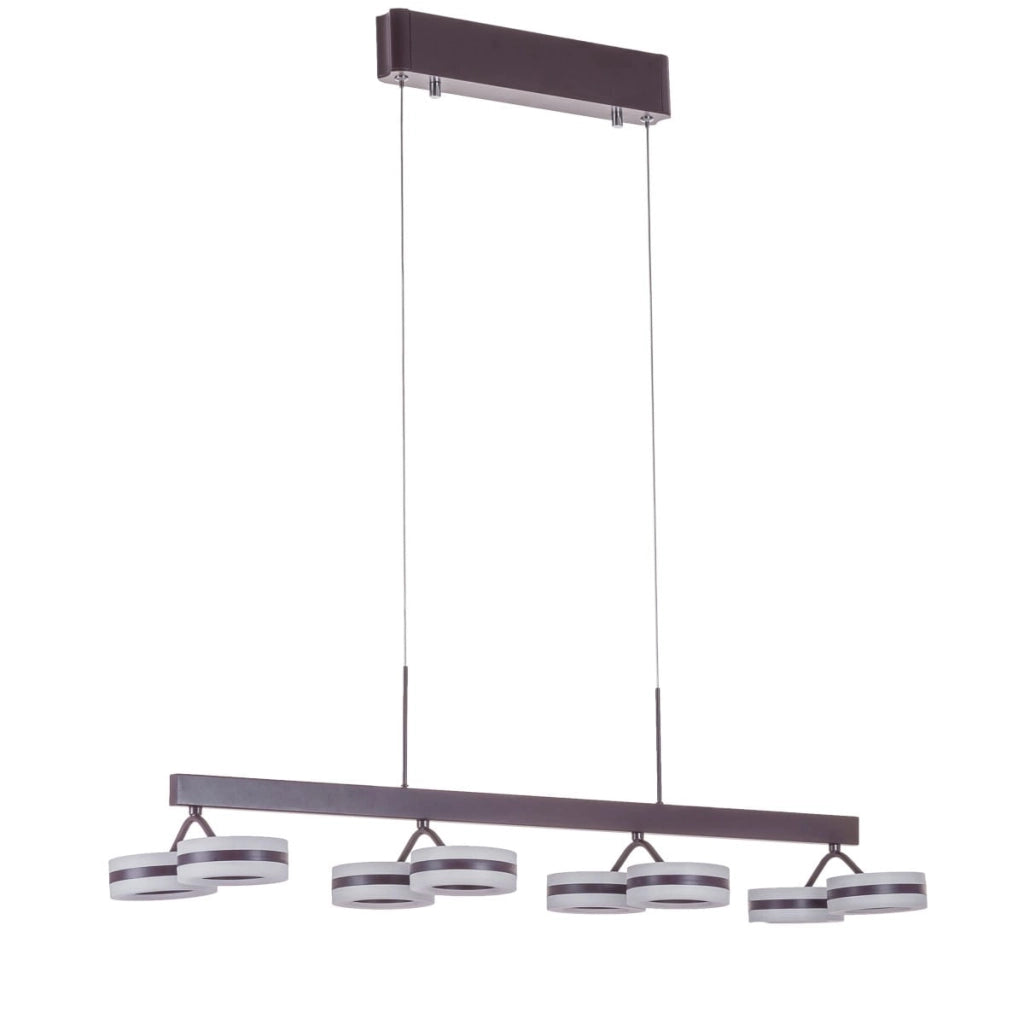 Lampada a sospensione Italux Metis LED 8 luci bronzo 3000K