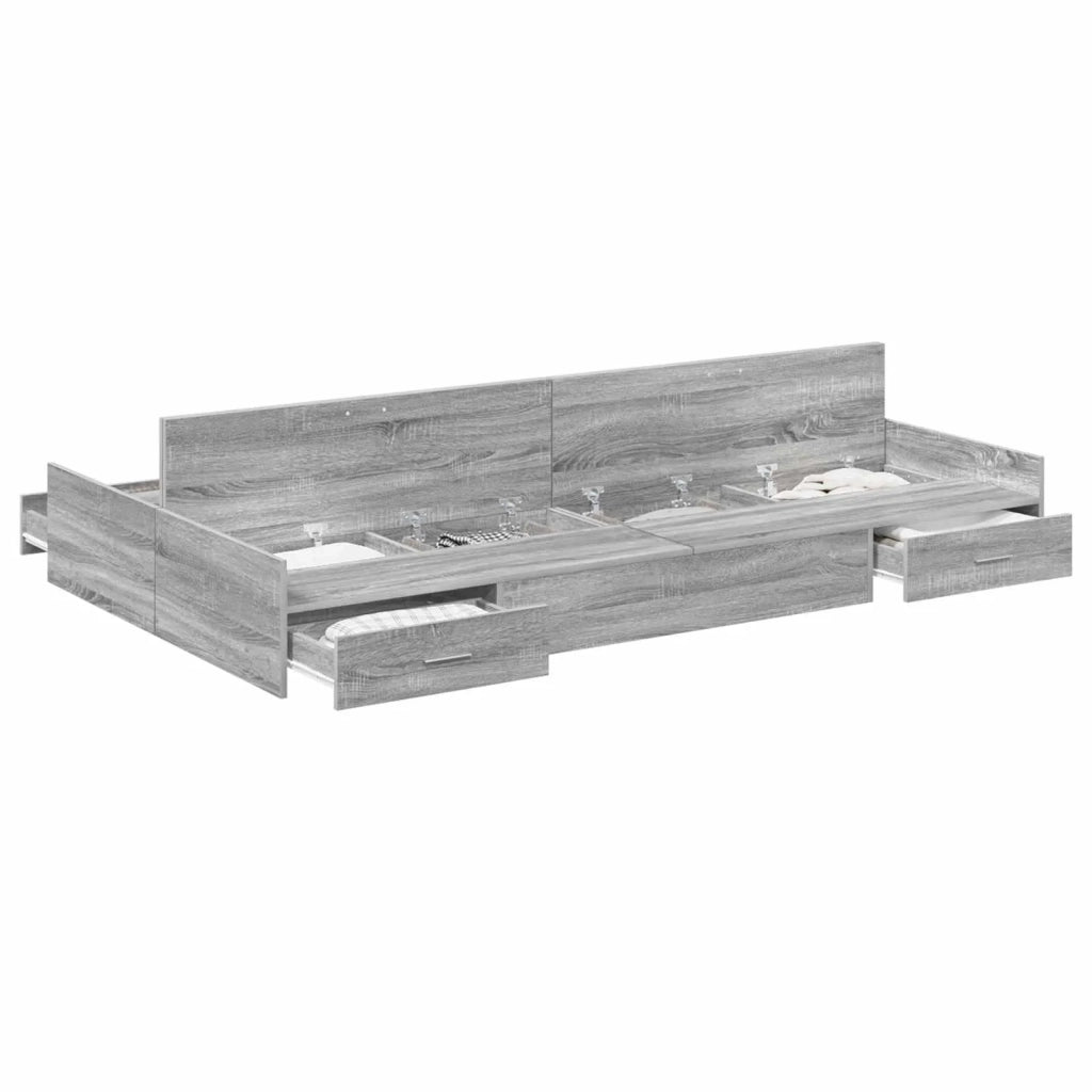 Struttura letto con contenitore Grigio Sonoma 120 x 200 cm 3335306