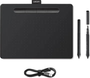 Tavola grafica da disegno Intuos Medium - tablet da disegno per dipinti e post-processing foto con penna 4K (nero) - ideale per ufficio casa e e-learning
