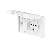 PLACCA PREMONTATA CON PRESA TRIVALENTE 10-16A E INTERRUTTORE BIPOLARE16A