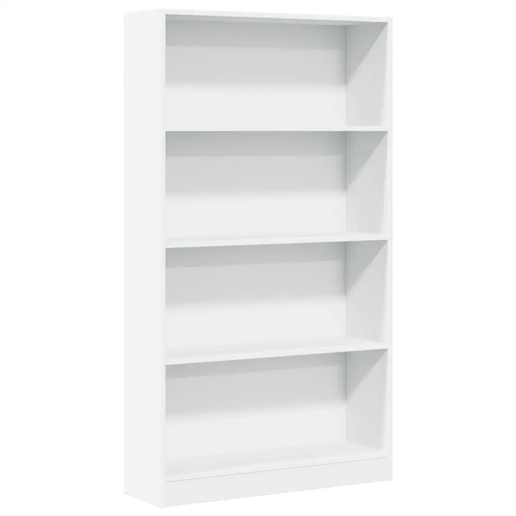 Libreria-Scaffale per Libri-Mobile di Stoccaggio Bianca 80x24x143 cm in Legno Multistrato