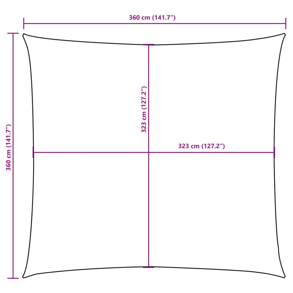 Sunshade Sail Oxford Fabric Square 3,6x3,6 m Terracotta 372938
