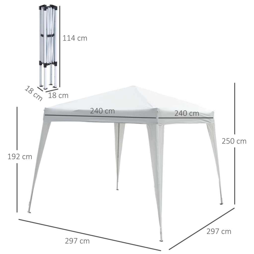 Gazebo da giardino pieghevole ¨C zephmum ¨C 240x240 cm bianco