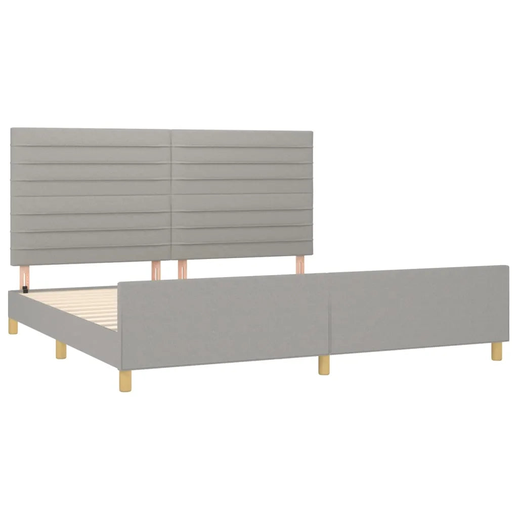 Giroletto senza Materasso Grigio Chiaro 200x200 cm Tessuto 3125162