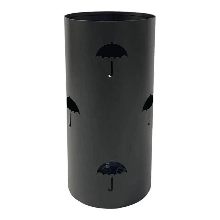 Portaombrelli in Metallo Tondo Rain Nero 49 cm
