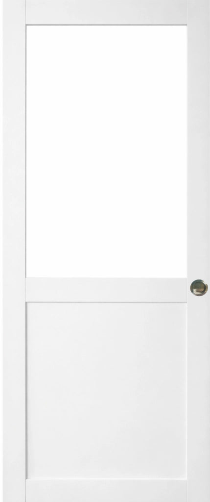 Porta Scorrevole Officina Bianca H204 x L83 senza montanti e 2 gusci