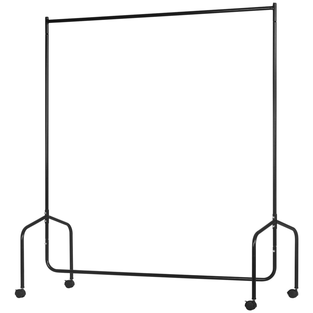 Appendiabiti con Ruote ¨C Xylo ¨C Metallo Nero 150x60x170 cm