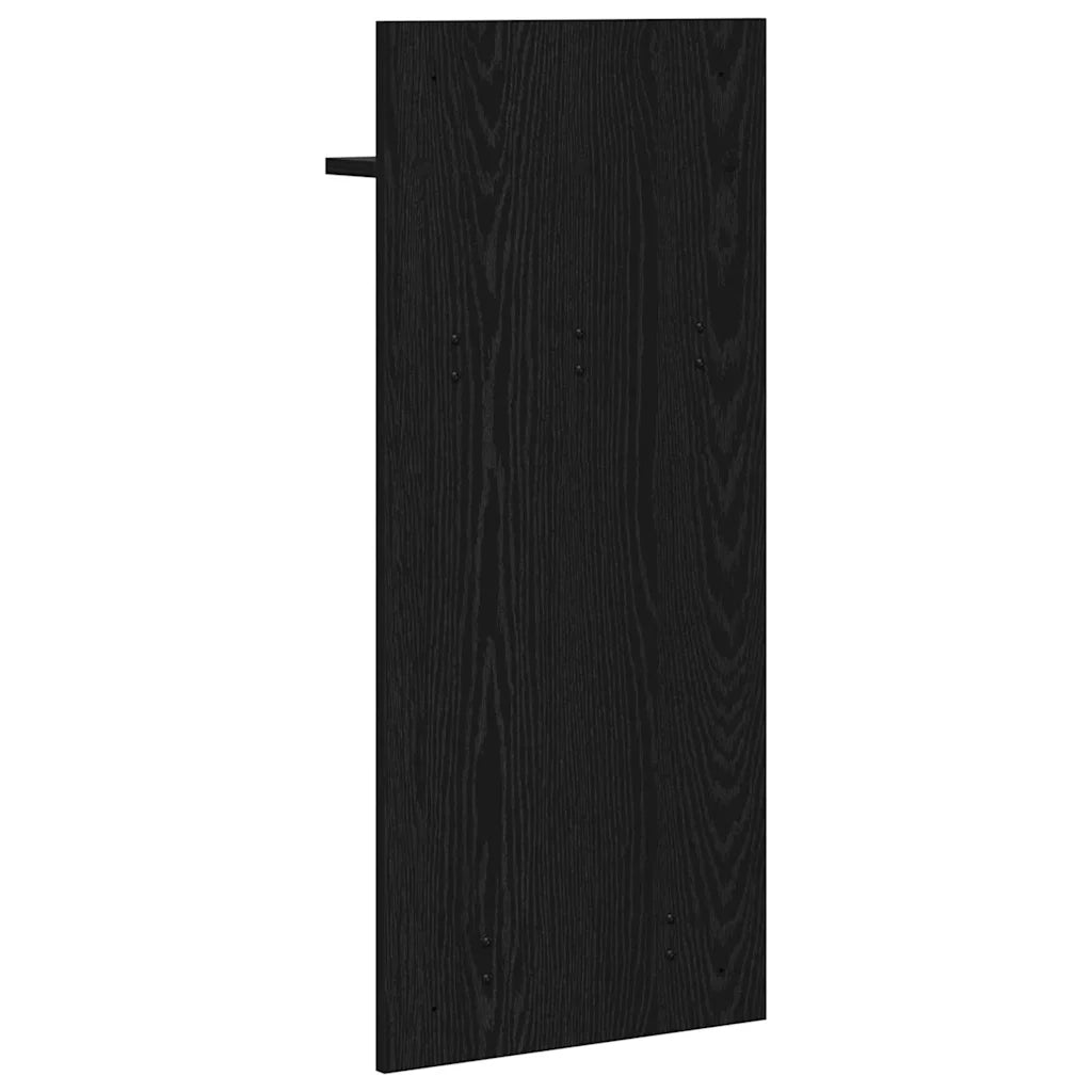 Appendiabiti a muro A parete Rovere Nero 40 x 10 x 90 cm 874452