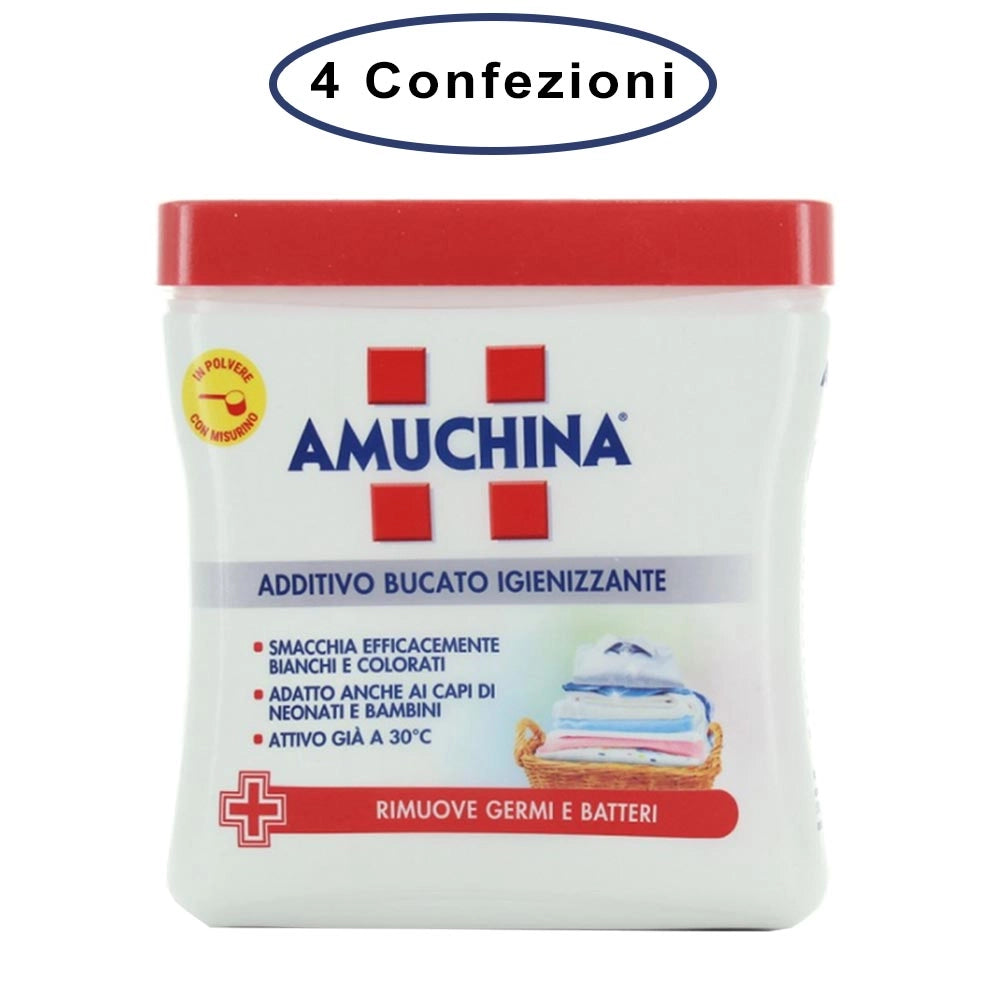 Amuchina additivo bucato in polvere igienizzante 4 confezioni da 500 grammi
