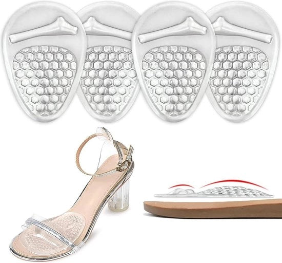 Antislip Gel-Inlegzoli per Stivali - Protezione per Tacco e Antiscivolo - Set a 2 pezzi - Translucido.