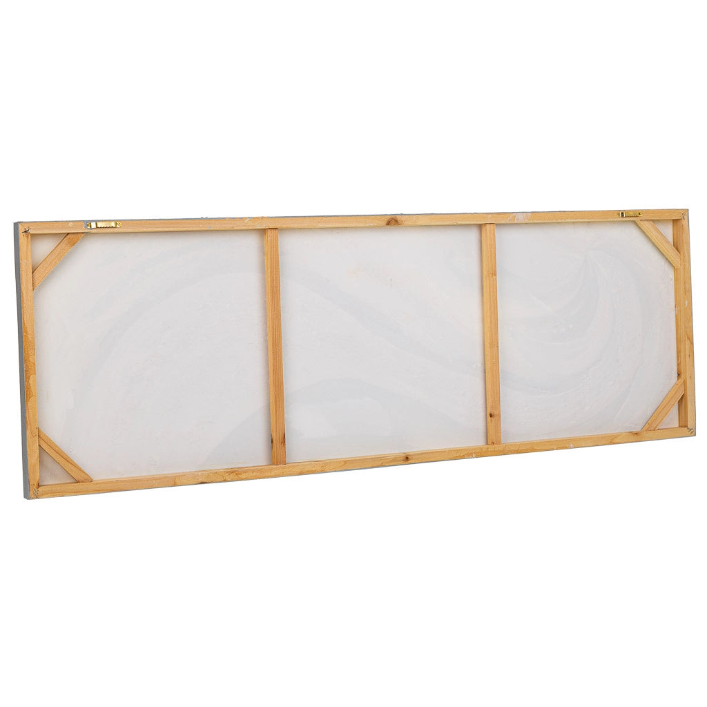 Quadro dipinto a mano con rilievo multicolore 40x120x3h cm