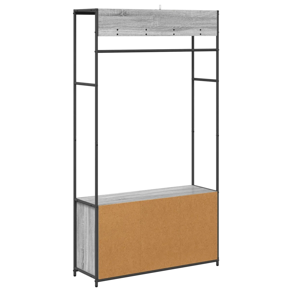 Appendiabiti con panca per scarpe Sonoma grigio 8012035