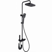 Trade Shop - Set Saliscendi Colonna Doccia Bagno Rubinetto Soffione Doccetta Bidet Nero 87344 -