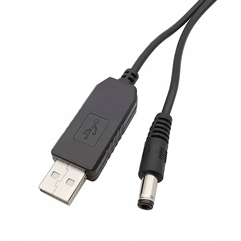 Convertitore USB DC 5,5x2,1mm 5V-9V Step Up – Cavo Alimentazione Universale | Lunghezza 100 cm, Uscita 0.8-1A