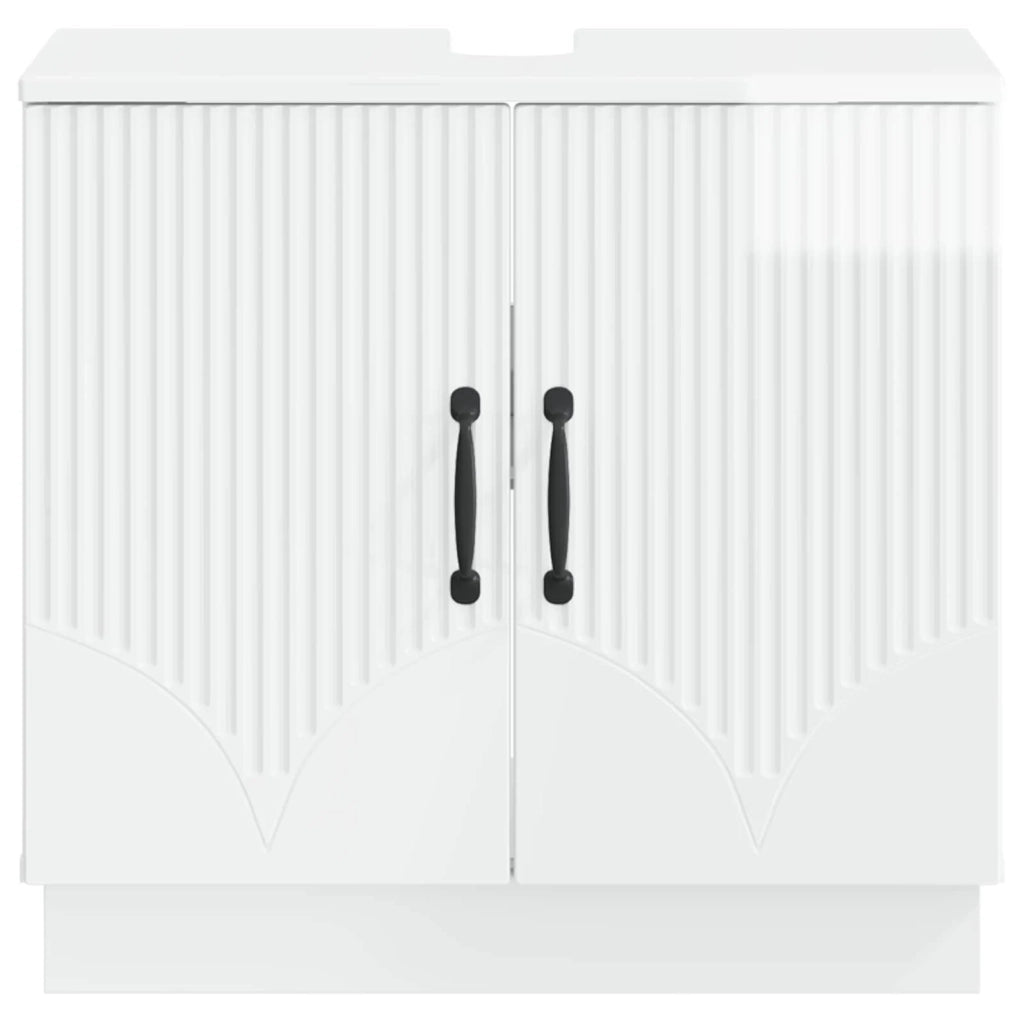 Armadio per Lavabo da Bagno HOORN Bianco Lucido 897229
