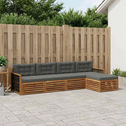 Set di divani da esterno 5 pz Naturale e Antracite 3383235