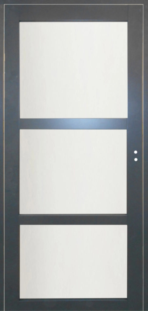 Blocco porta rivestito in grigio antracite Larghezza 73 Spintore sinistro