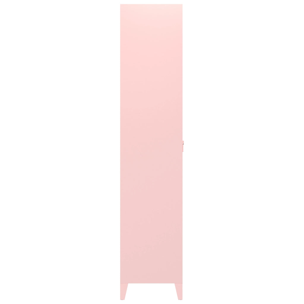 Armadio in metallo 1 anta rosa MAEVA