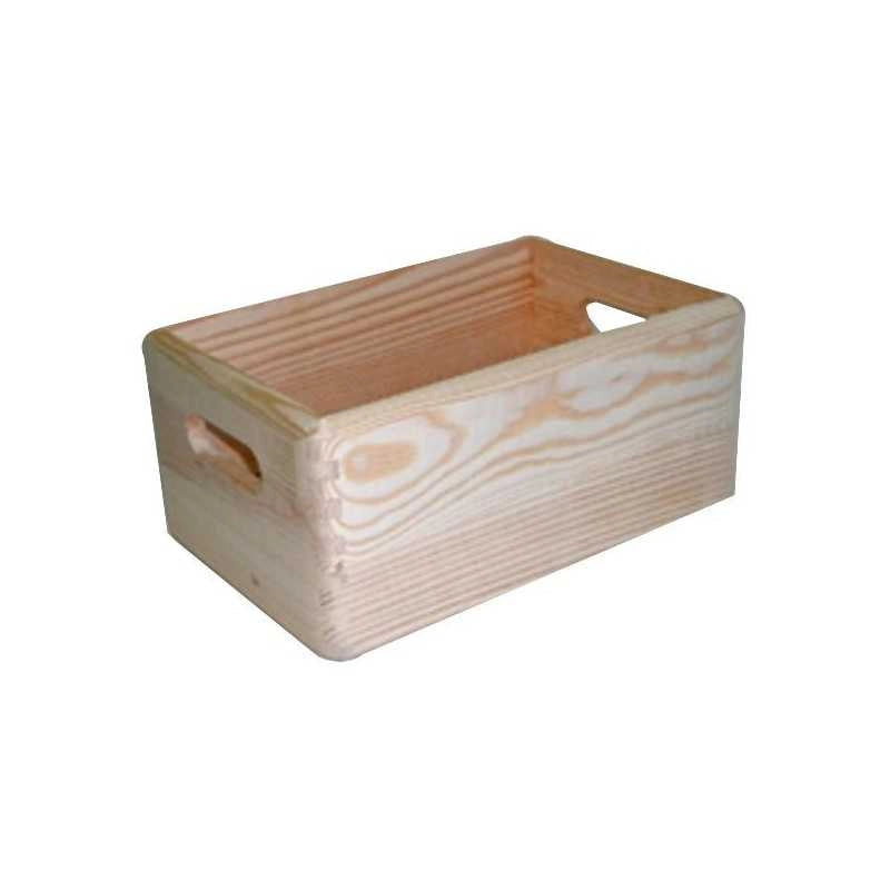 Contenitore Cesta Legno Pratica 30X20 h 14