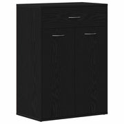 Scarpiera | Mobile per scarpe Rovere Nero 60 x 35 x 84 cm Legno multistrato