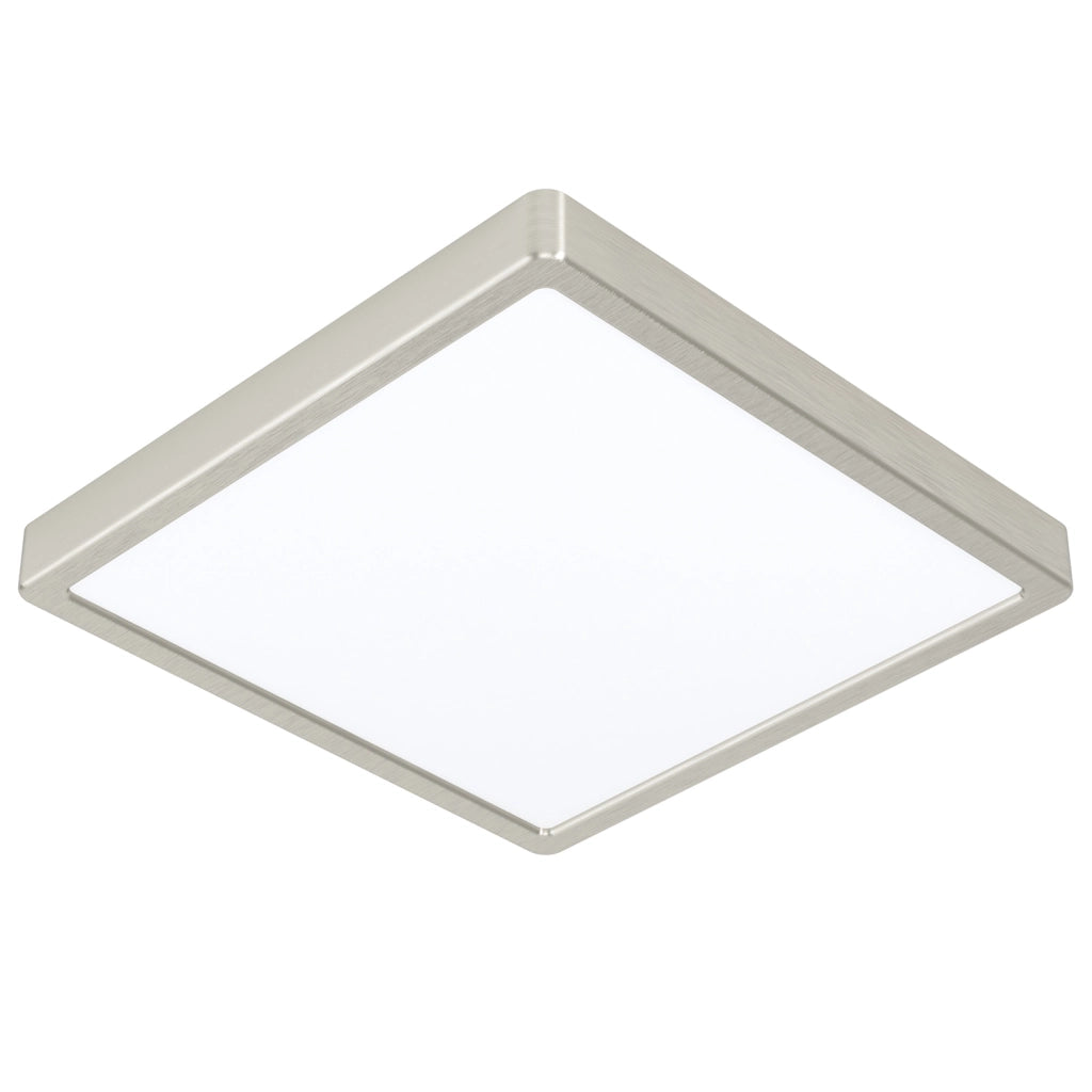 Plafoniera Moderna Fueva 5 In Acciaio Nichel Satinato Led Integrato 20,5W Ip20