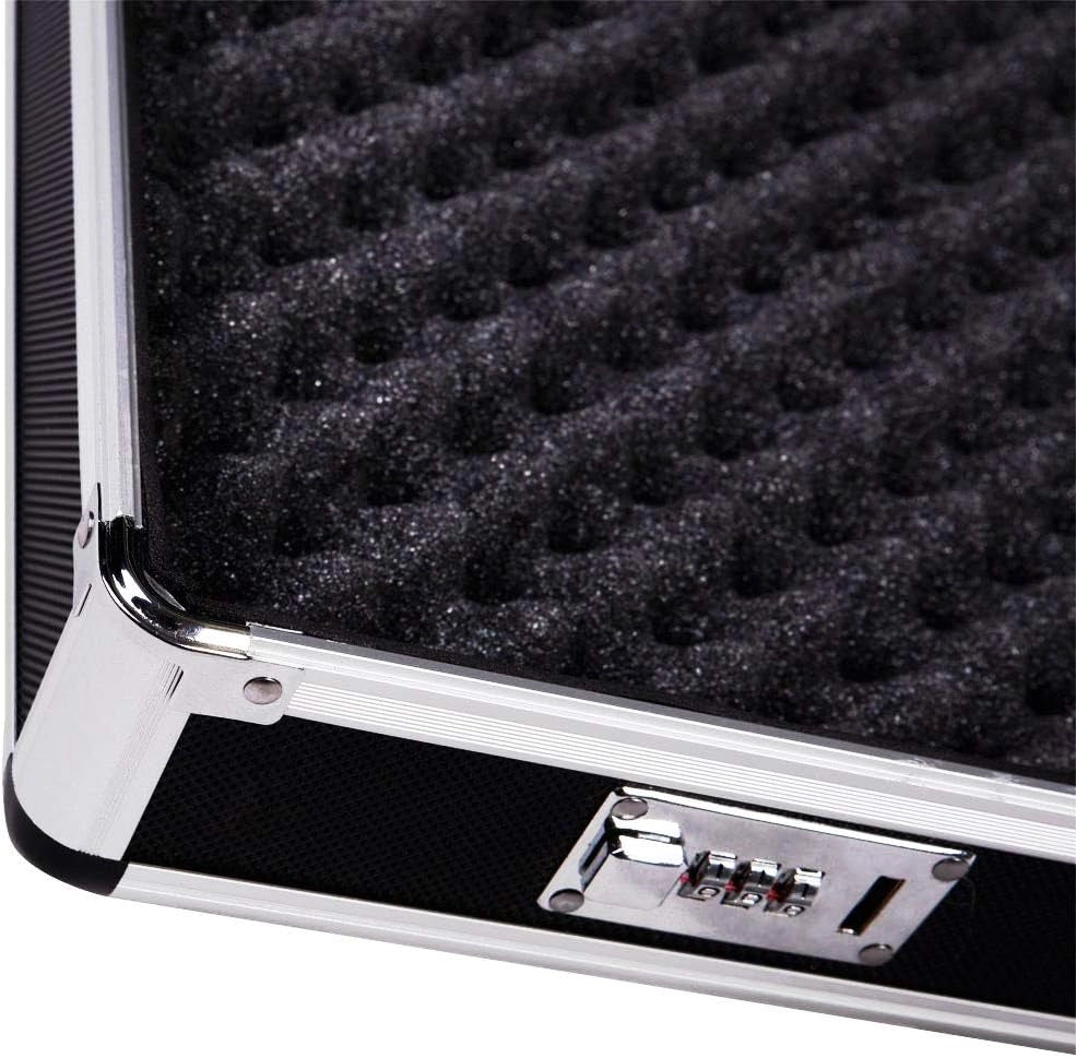Custodia Dura in Alluminio per Fucili Valigetta Pistola con Serratura, 134 x 35 x 12 cm