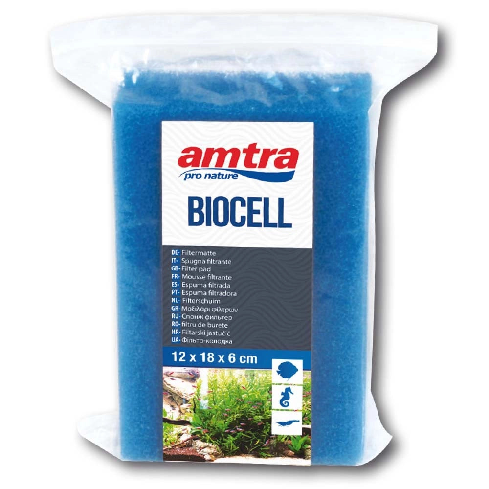 Amtra Biocell Blue Foam Cuscinetto filtrante grana grossa - 18 x 12 cm