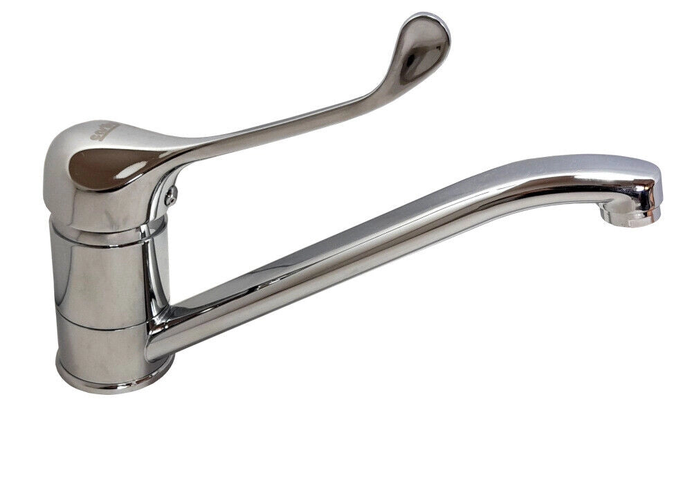 RUBINETTO MISCELATORE LAVABO COMANDO A GOMITO LEVA LUNGA CLINICA 69206