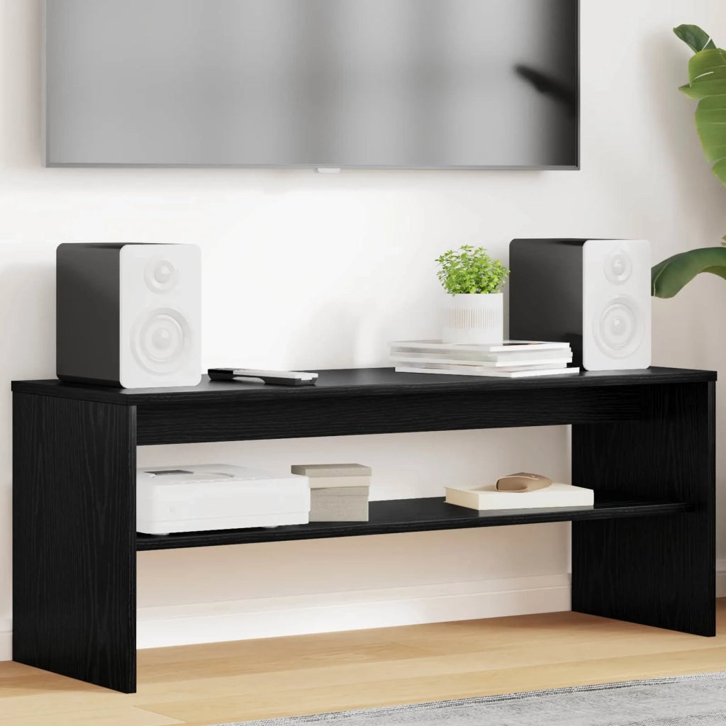 Mobile TV 100 x 35 x 40 cm Rovere Nero Legno ingegnerizzato 8000309