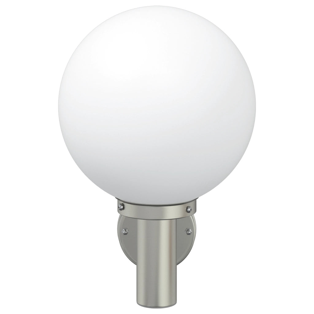 Lampade da parete 2 pezzi Acciaio Inossidabile Argento IP44