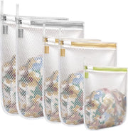 Set di waschette in mesh riciclabili e durature per bucato fine, calze, intimo, reggiseni, lingerie e capi per bambini, 5 set (2 + 2M + 1S)