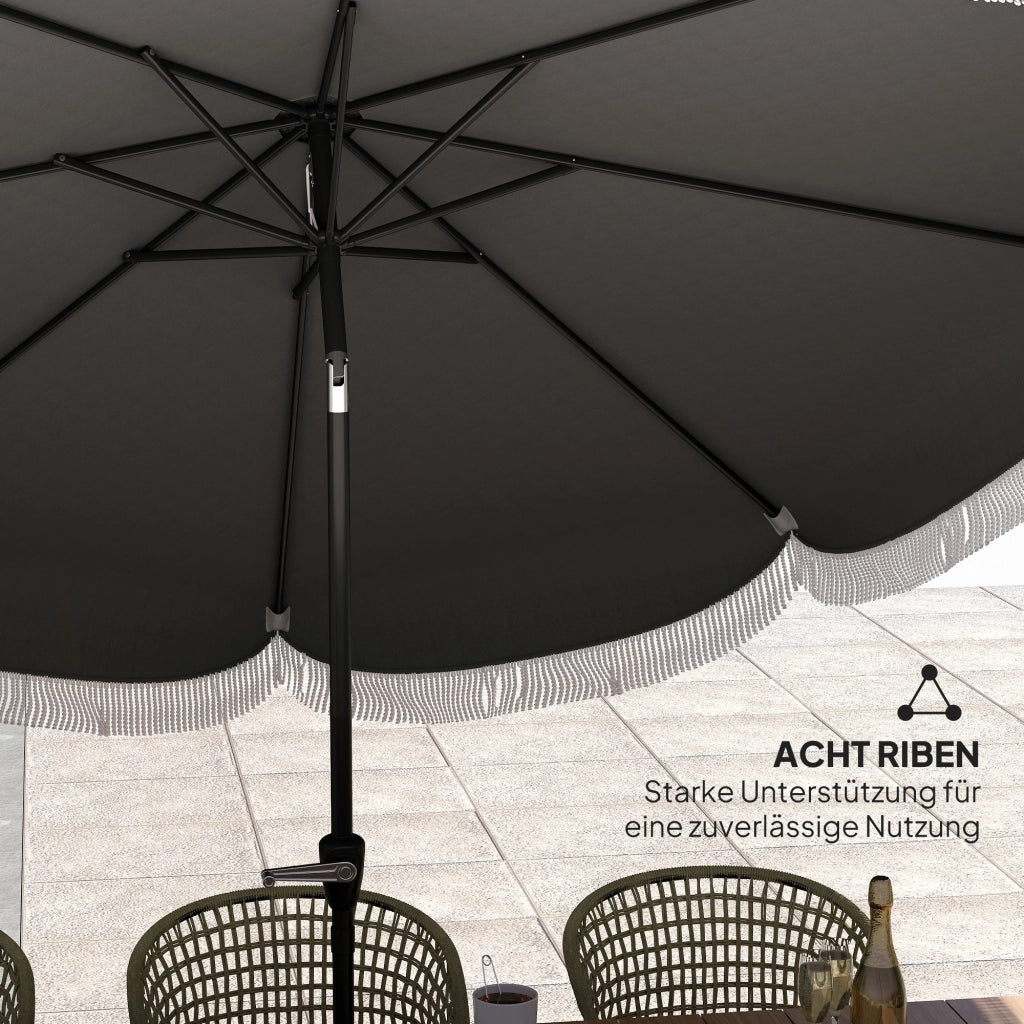 Ombrellone da giardino a 8 lati ¨C zephmum ¨C ?269 cm, schermo UV, colore grigio scuro