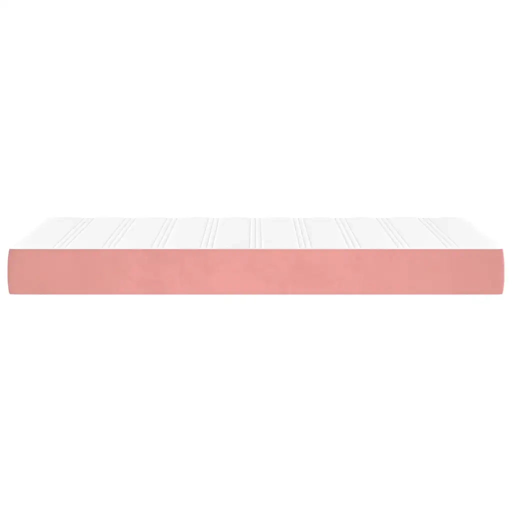 Materasso a Molle Insacchettate Rigidità Media Rosa 100x210x20 cm in Velluto 4016575