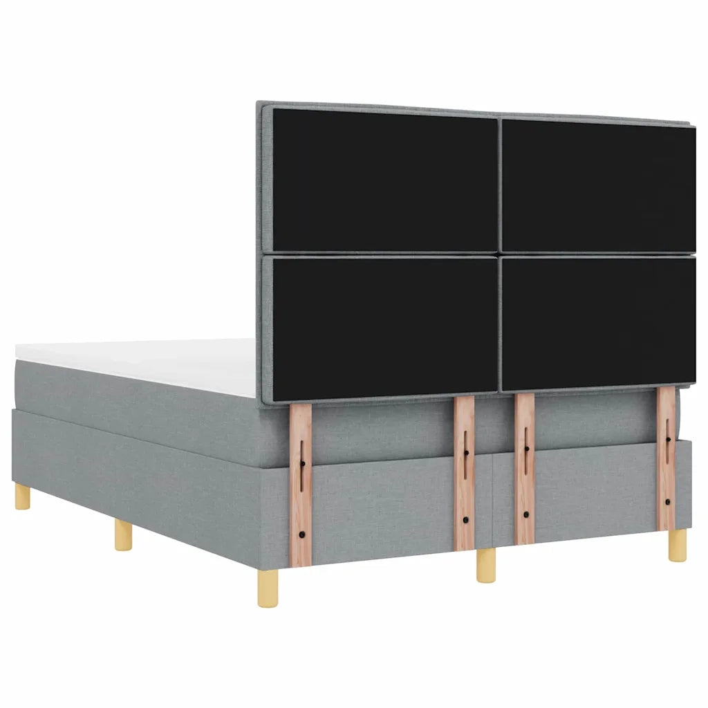 Letto a molle con materasso Grigio chiaro 160 x 200 cm Tessuto 3339553