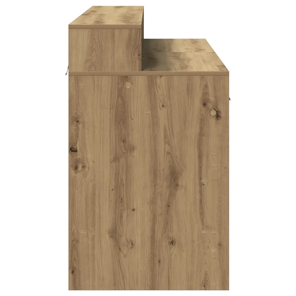 Scrivania con Luci LED Rovere 120x55x91 cm in Legno Multistrato