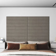 Testiera da Parete 12 pcs Grigio chiaro 90 x 15 cm Velluto 4008361