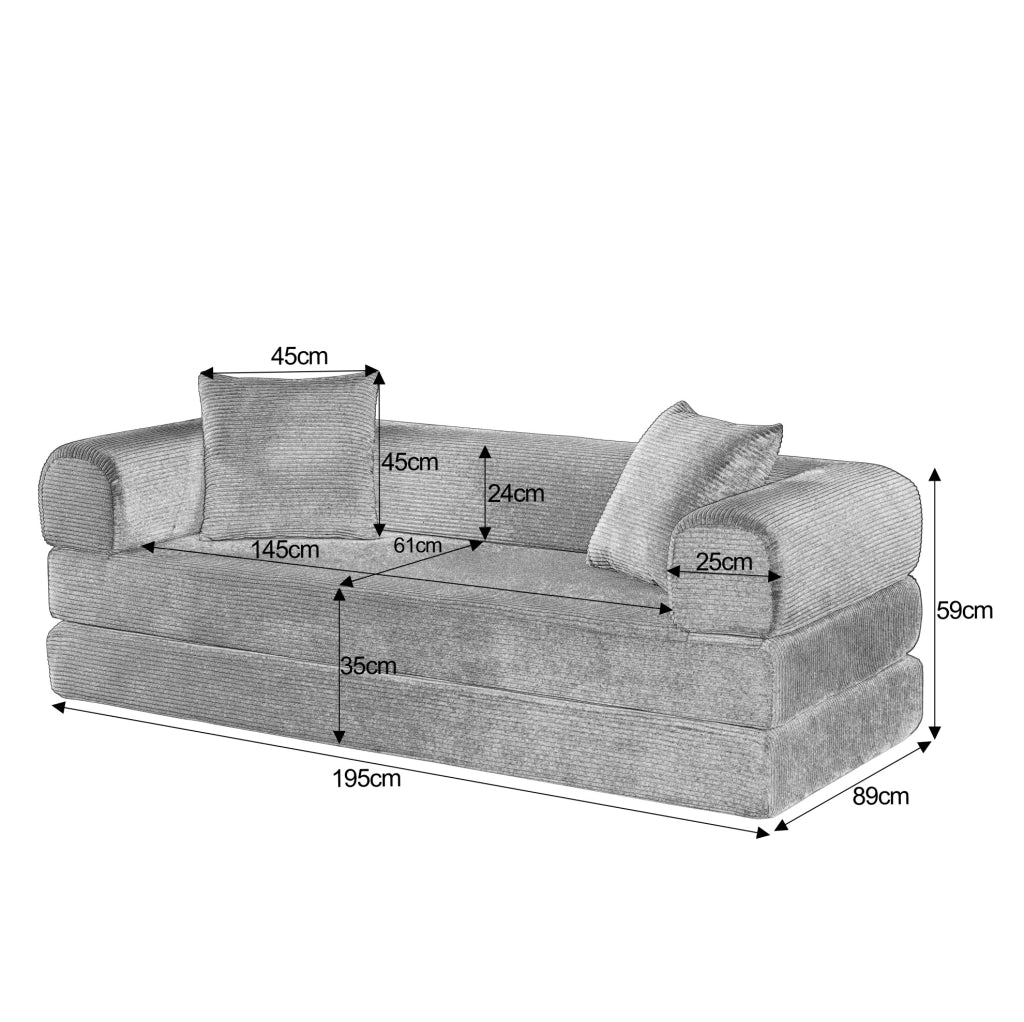 Divano letto modulare in velluto terracotta