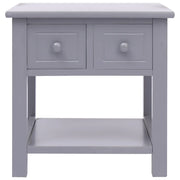 Tavolino Laterale | Tavolo laterale Grigio 40x40x40 cm in Legno di Paulownia