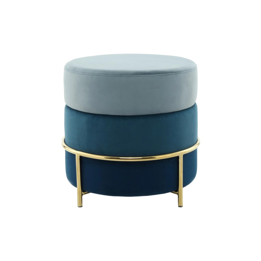 Pouf contenitore Matilda 100 in velluto blu
