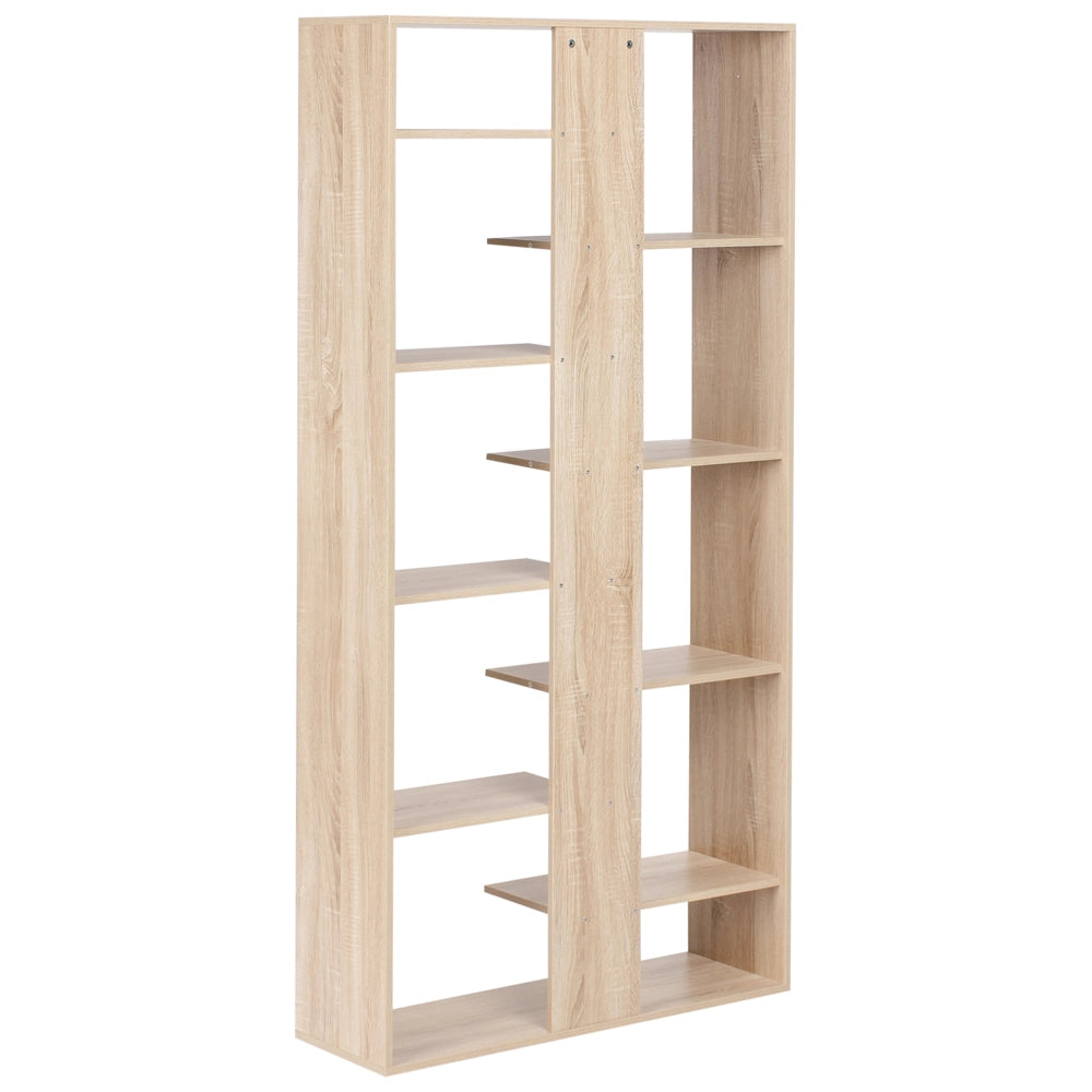 Libreria a 8 ripiani in truciolato Marrone chiaro stile minimalista