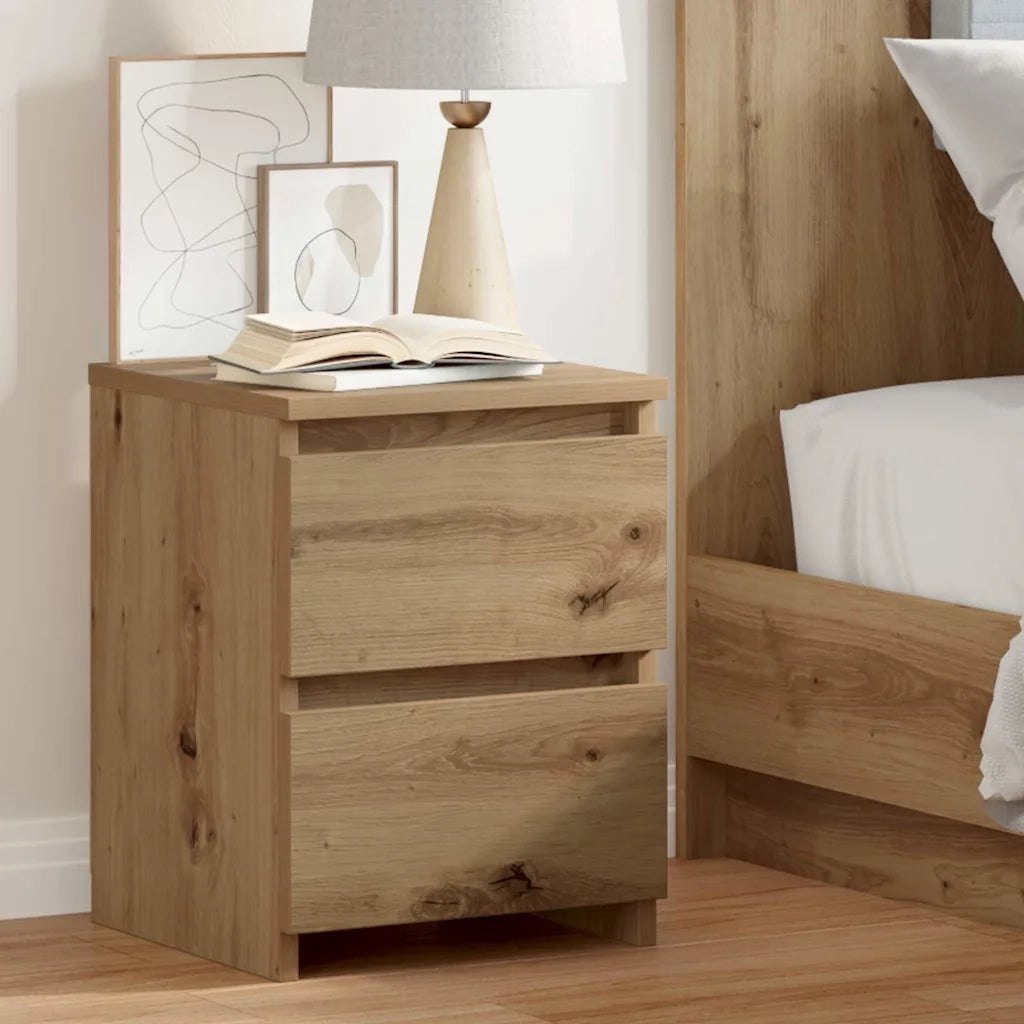 Comodino Rovere Artigianale 30x30x40 cm in Legno Multistrato 855848