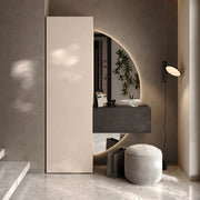 Faicchio, Mobile da Ingresso 15 Paia Made in Italy, 123x30x186h cm Bianco Crema
