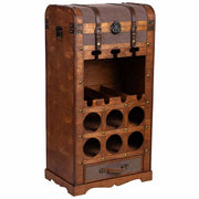 Baul porta bottiglie in legno 44x30x85h cm