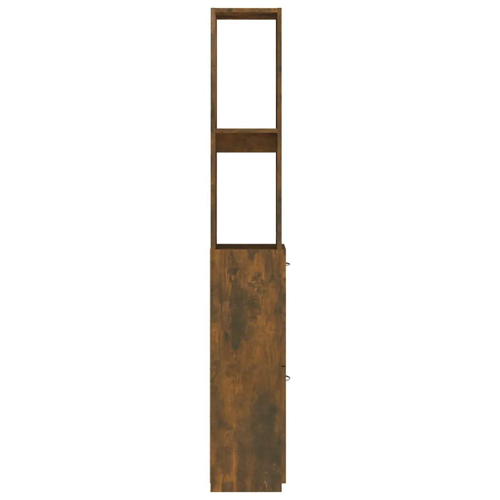Armadietto Bagno | Armadio da bagno Rovere Fumo 25x26,5x170cm in Legno Multistrato