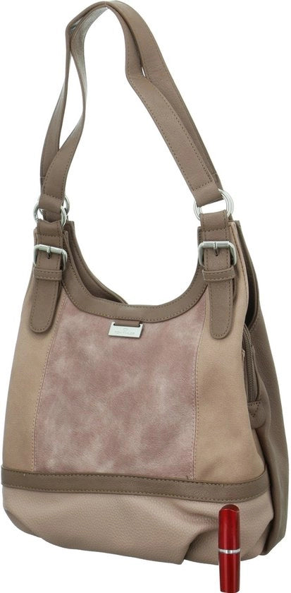 Borsa a Spalla per Donne con Chiusura a Rittaglio, Piccola, Rosa